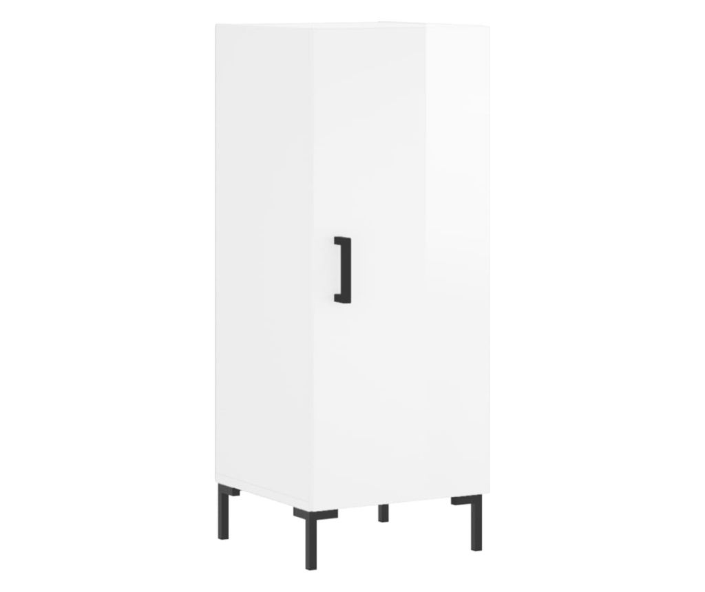 Visoka ormar, bijela visokog sjaja, 34,5x34x180 cm, obrađeno drvo - 7