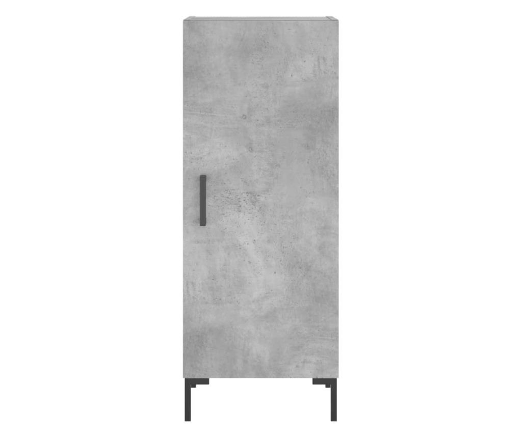 Ormar visok, sivi beton, 34,5x34x180 cm, obrađeno drvo - 8