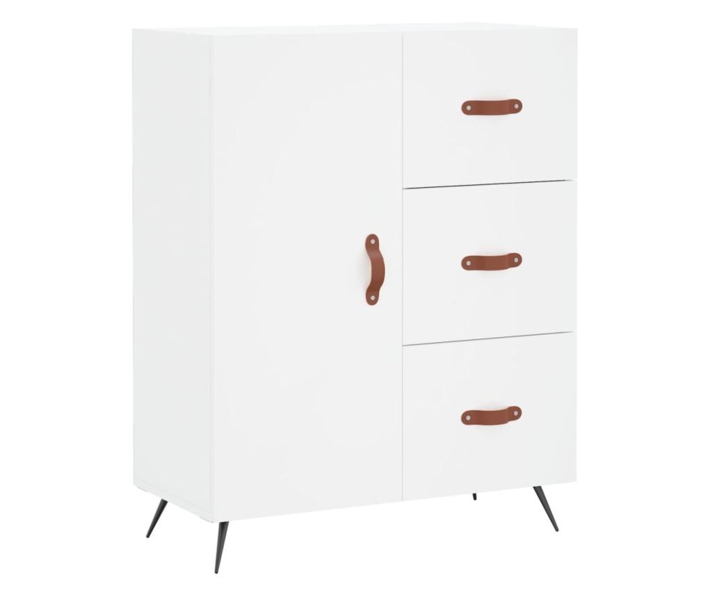 Visoki ormarić, bijeli, 69,5x34x180 cm, kompozitno drvo - 7