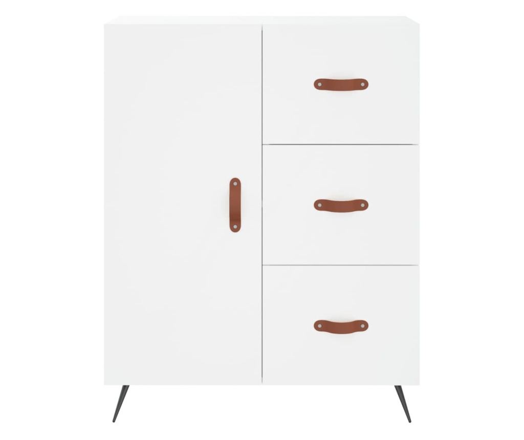 Visoki ormarić, bijeli, 69,5x34x180 cm, kompozitno drvo - 8