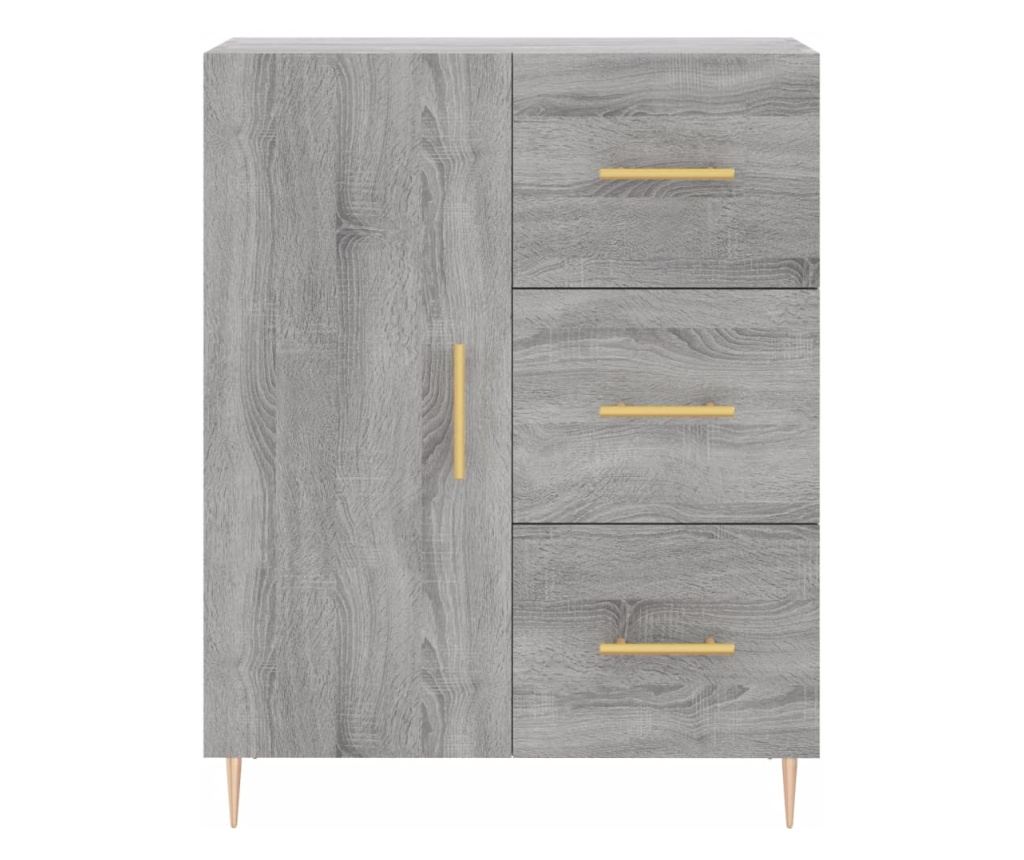 Komoda, siva sonoma, 69,5x34x90 cm, kompozitno drvo - 5