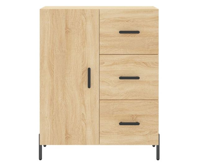 Висок шкаф, дъб сонома, 69,5x34x180 см, инженерно дърво