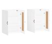 Szafki wiszące, 2 szt., białe, drewno przetworzone