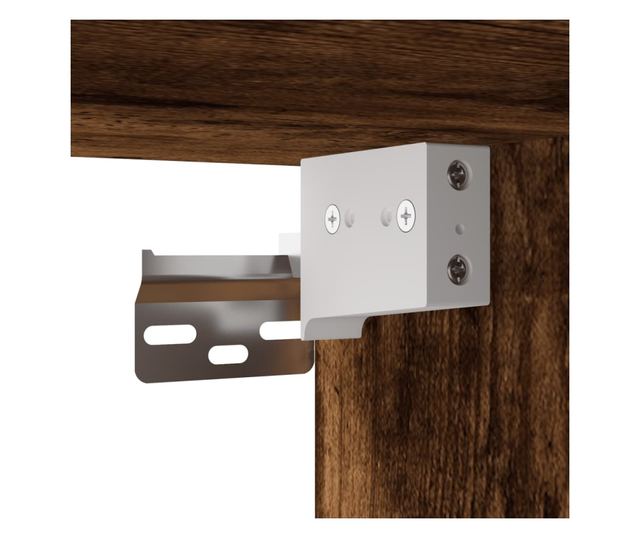 füstös tölgy színű szerelt fa fali szekrény 50 x 15 x 100 cm