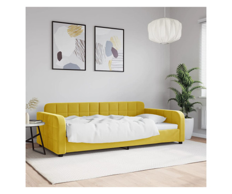 Дневно легло, жълто, 100х200 см, кадифе