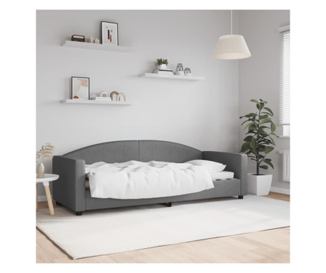 Рамка за легло, тъмно сиво, 80х200 см, текстил