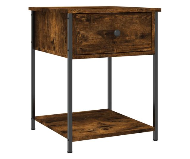 Nightstand, Smoked Oak, 44x45x58 cm, Composite Wood