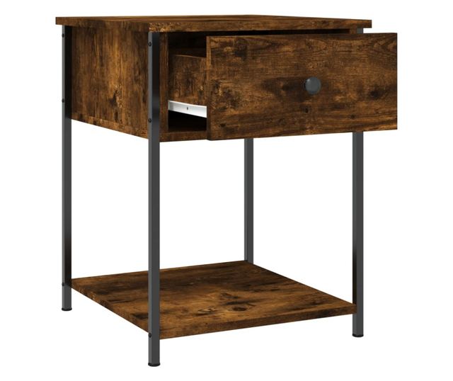 Nightstand, Smoked Oak, 44x45x58 cm, Composite Wood