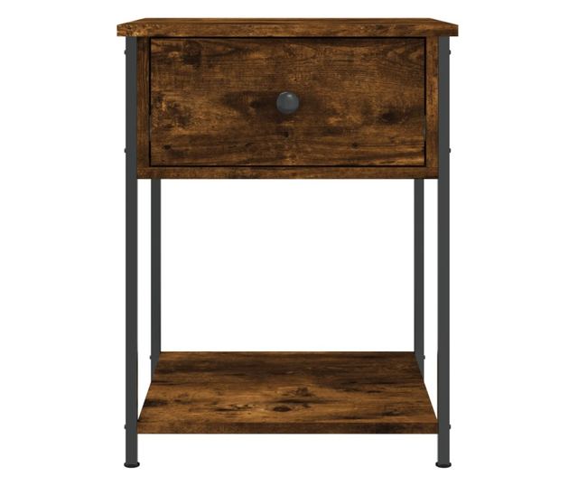Nightstand, Smoked Oak, 44x45x58 cm, Composite Wood