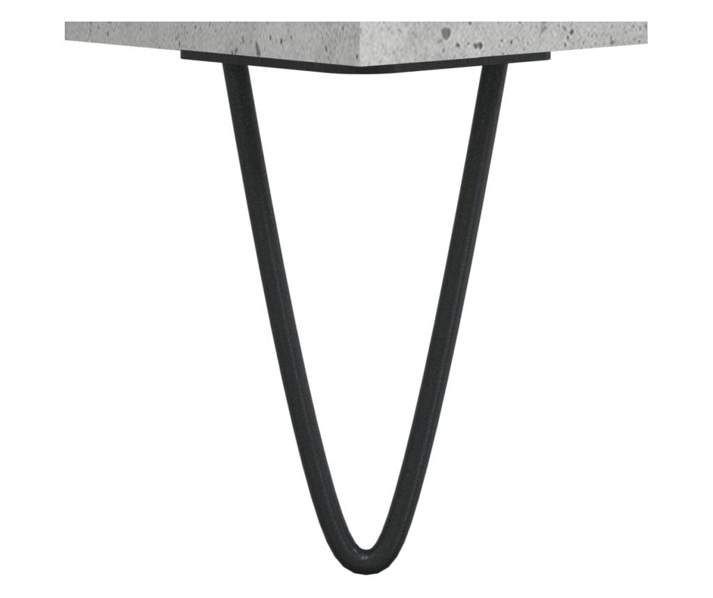 Visoka ormar, siva beton, 34,5x34x180 cm, obrađeno drvo - 11