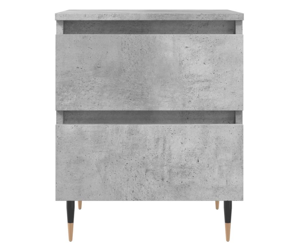 Noćni ormarići, 2 kom, betonsko siva, 40x35x50 cm, konstruirano drvo - 5