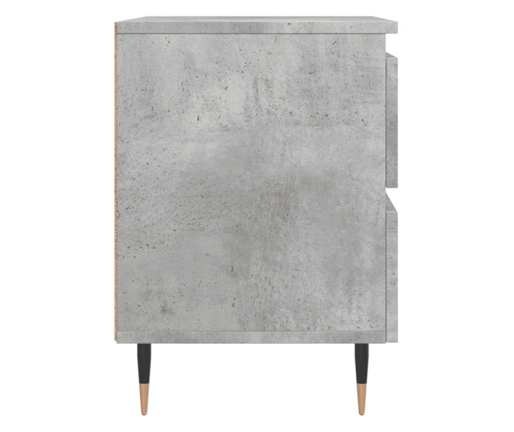 Noćni ormarići, 2 kom, betonsko siva, 40x35x50 cm, konstruirano drvo - 7