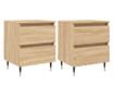 Noćni ormarići, 2 kom., sonoma hrast, 40x35x50 cm, kompozitno drvo thumbnail 2