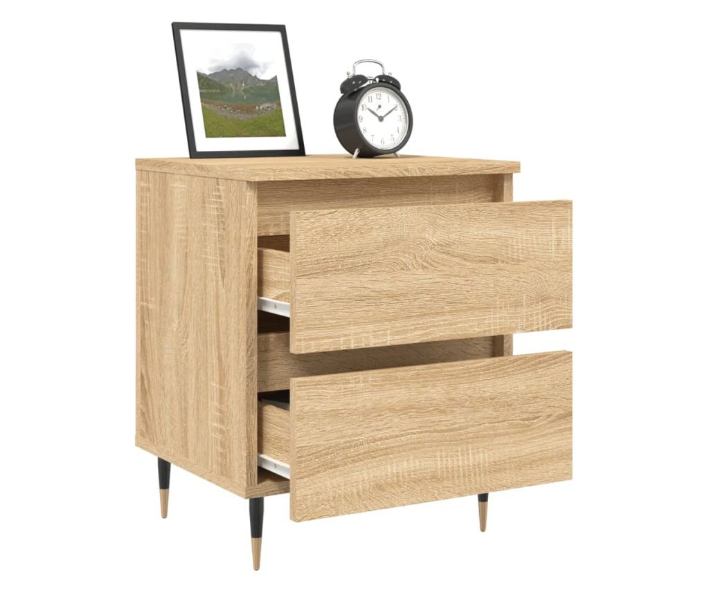 Noćni ormarići, 2 kom., sonoma hrast, 40x35x50 cm, kompozitno drvo - 4