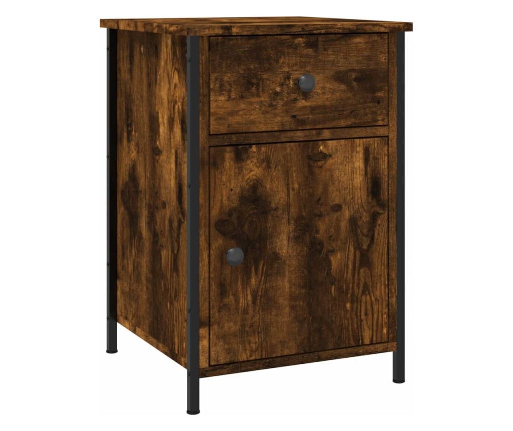 Noćni ormarići, 2 kom., dimljeni hrast, 40x42x60 cm, obrađeno drvo - 5