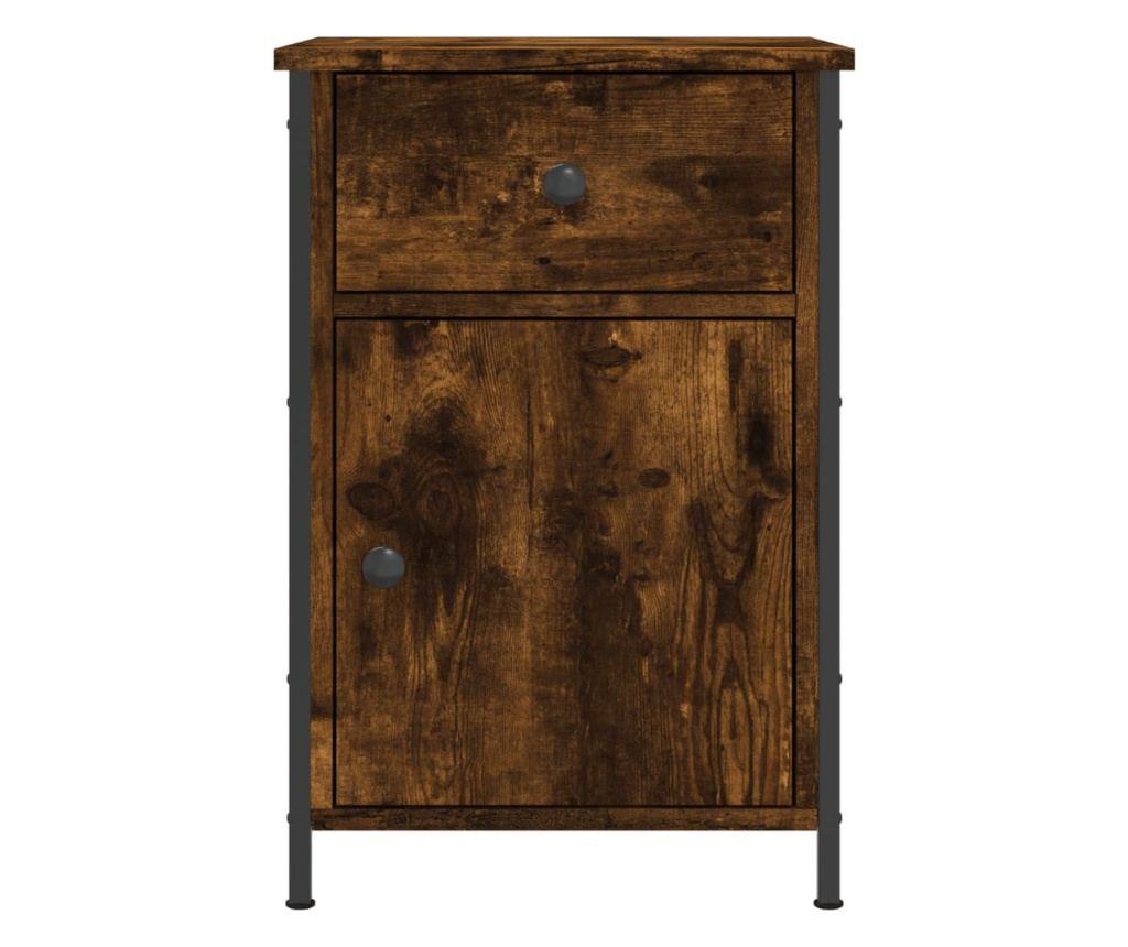 Noćni ormarići, 2 kom., dimljeni hrast, 40x42x60 cm, obrađeno drvo - 6