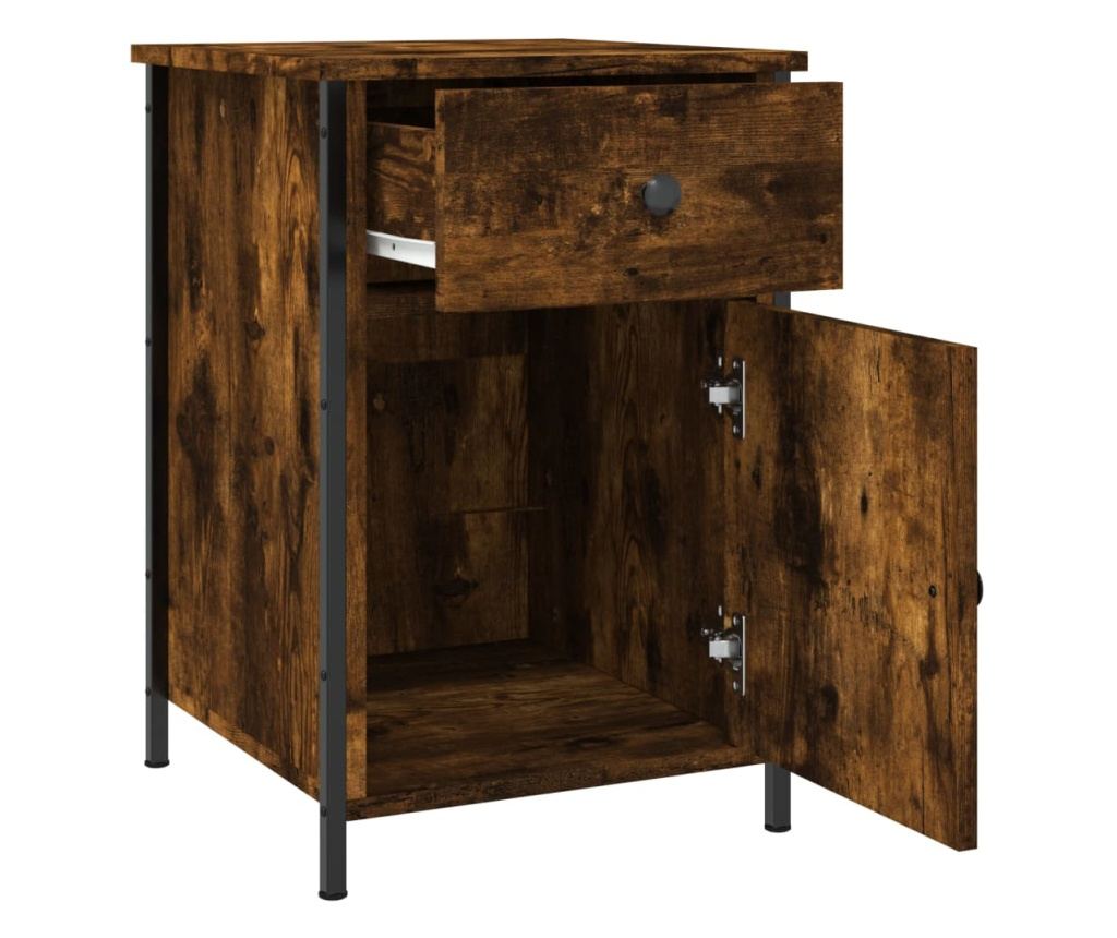 Noćni ormarići, 2 kom., dimljeni hrast, 40x42x60 cm, obrađeno drvo - 7