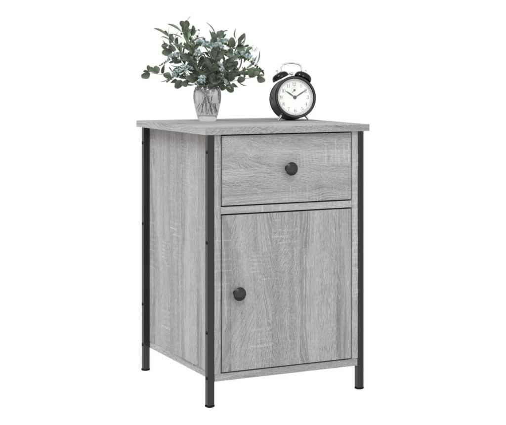 Noćni ormarići, 2 kom, boja hrasta Sonoma, 40x42x60 cm, Konstruirano drvo - 3