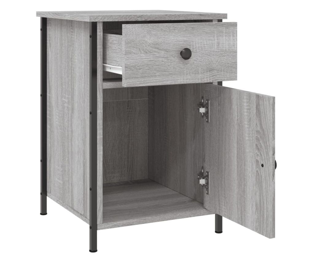 Noćni ormarići, 2 kom, boja hrasta Sonoma, 40x42x60 cm, Konstruirano drvo - 7