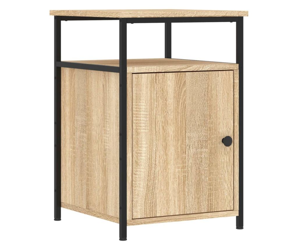 Noćni ormarići, 2 kom, sonoma hrast, 40x42x60 cm, konstruirano drvo - 5