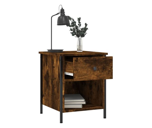Nightstand, 2 pcs, smoked oak, 40x42x50 cm, composite wood