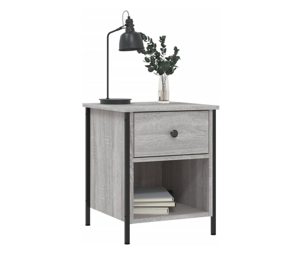 Noćni ormarići, 2 kom, boja hrasta sonoma, 40x42x50 cm, konstruirano drvo - 4