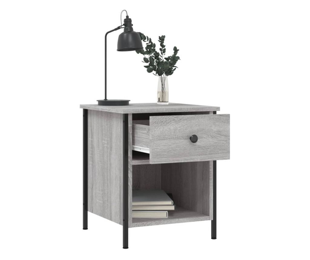 Noćni ormarići, 2 kom, boja hrasta sonoma, 40x42x50 cm, konstruirano drvo - 5