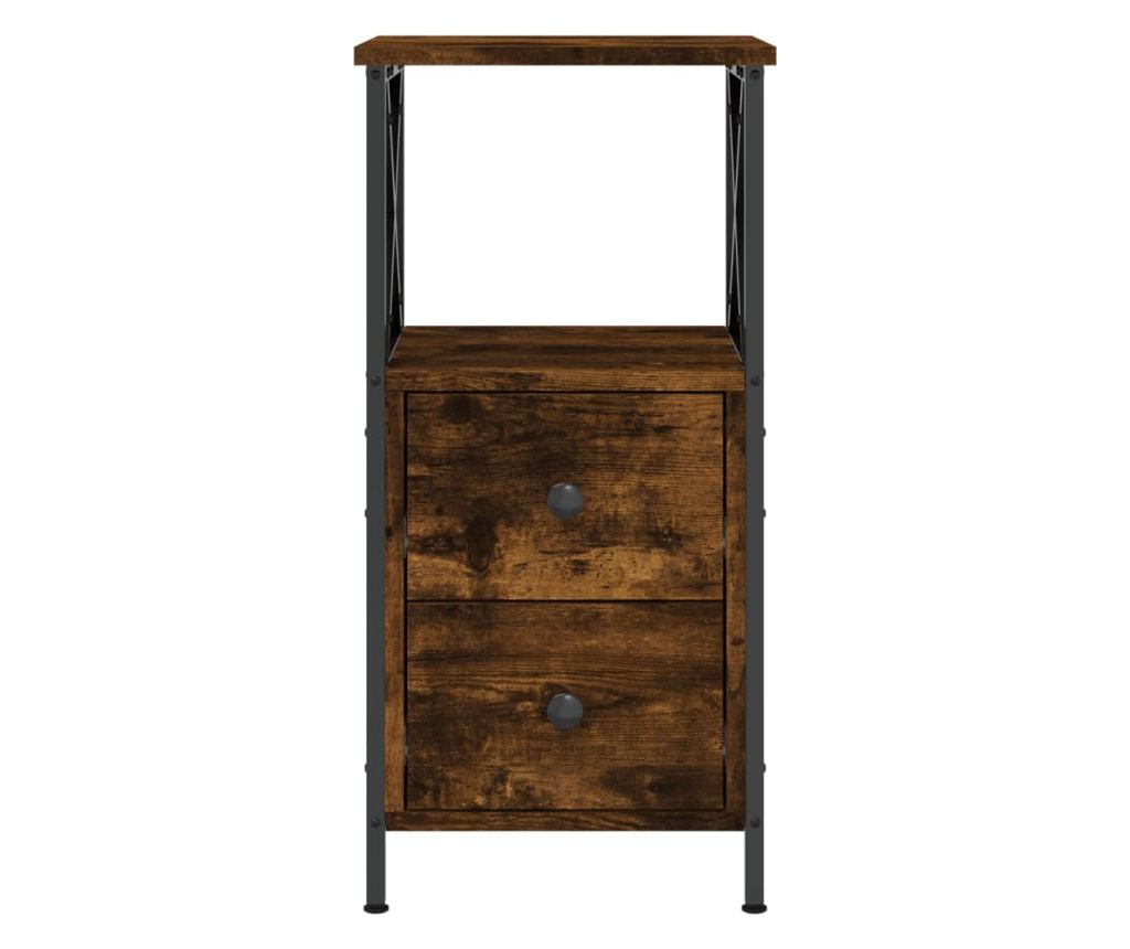 Noćni ormarići, 2 kom., dimljeni hrast, 34x35,5x70 cm, kompozitno drvo - 7