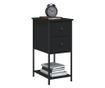 Noćni ormarići, 2 kom., crna, 32x42x70 cm, kompozitno drvo thumbnail 4