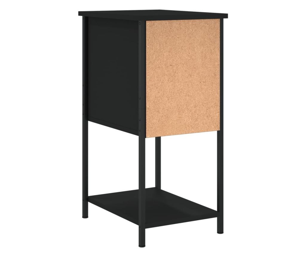 Noćni ormarići, 2 kom., crna, 32x42x70 cm, kompozitno drvo - 9