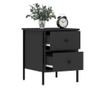 Noćni ormarići, 2 kom, crni, 40x42x50 cm, kompozitno drvo thumbnail 4