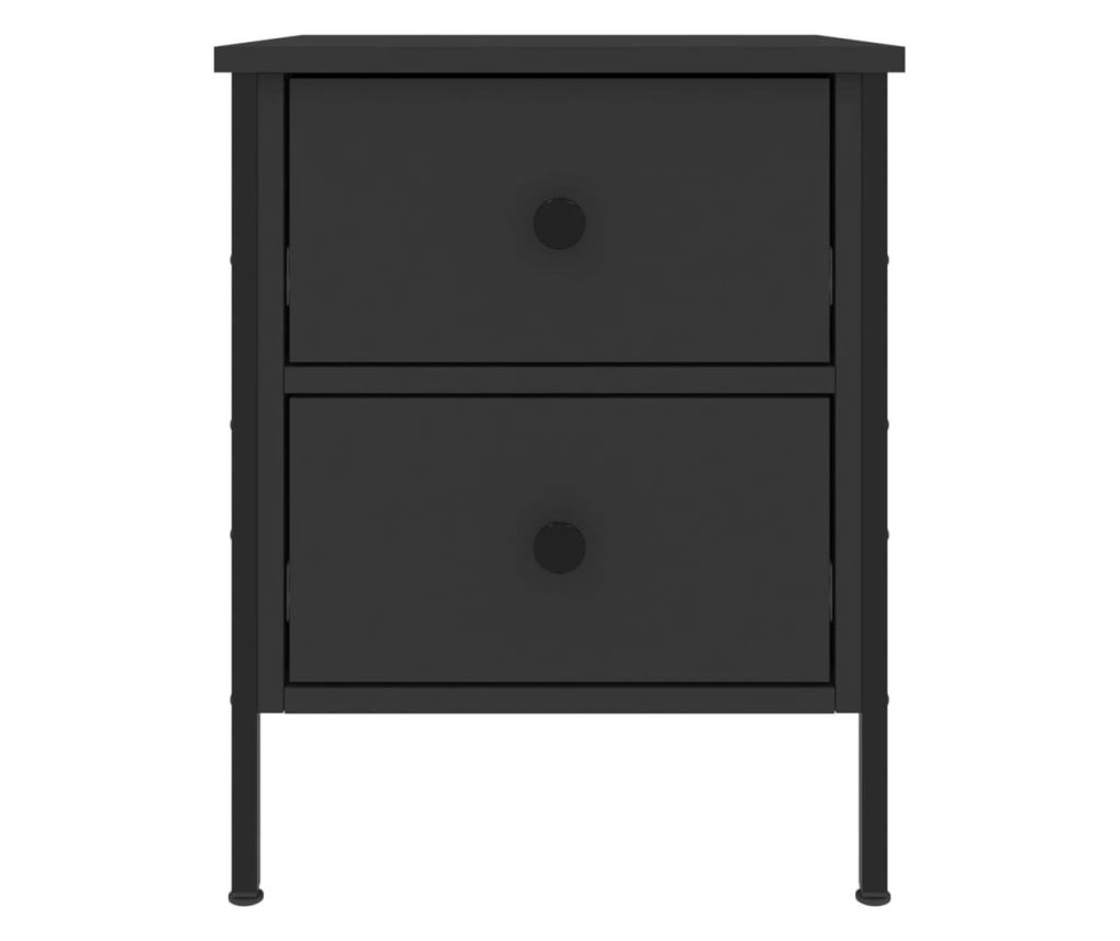 Noćni ormarići, 2 kom, crni, 40x42x50 cm, kompozitno drvo - 6