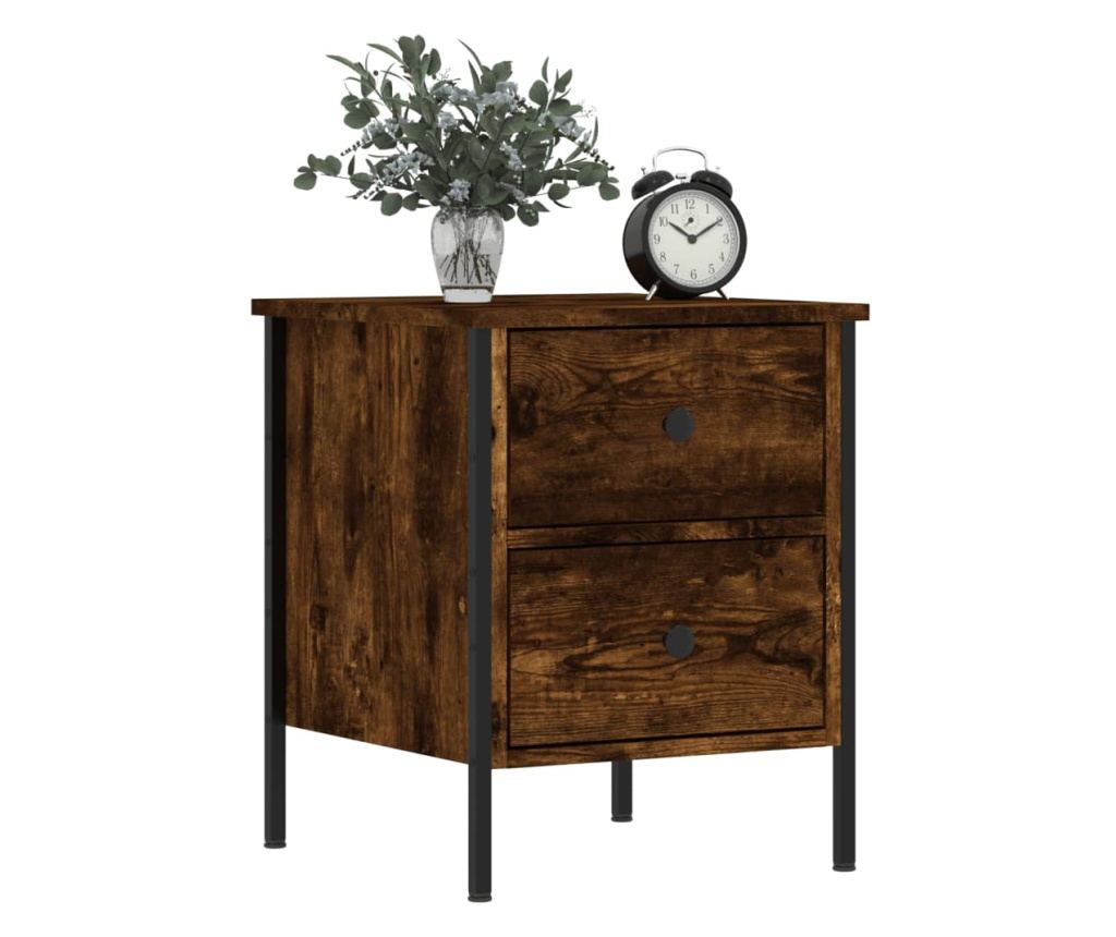 Noćni ormarići, 2 kom, dimljeni hrast, 40x42x50 cm, kompozitno drvo - 3