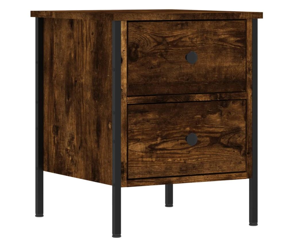 Noćni ormarići, 2 kom, dimljeni hrast, 40x42x50 cm, kompozitno drvo - 5