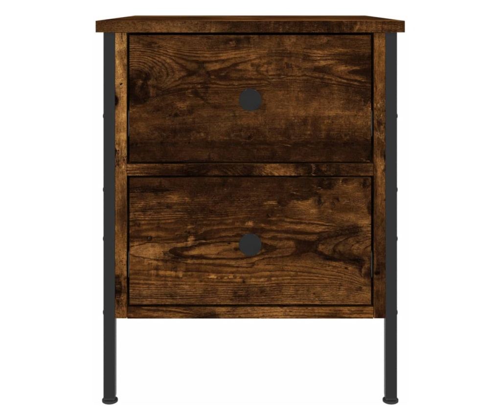 Noćni ormarići, 2 kom, dimljeni hrast, 40x42x50 cm, kompozitno drvo - 6