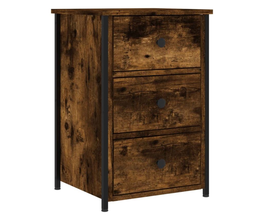 Noćni ormarići, 2 kom., dimljeni hrast, 40x36x60 cm, kompozitno drvo - 5