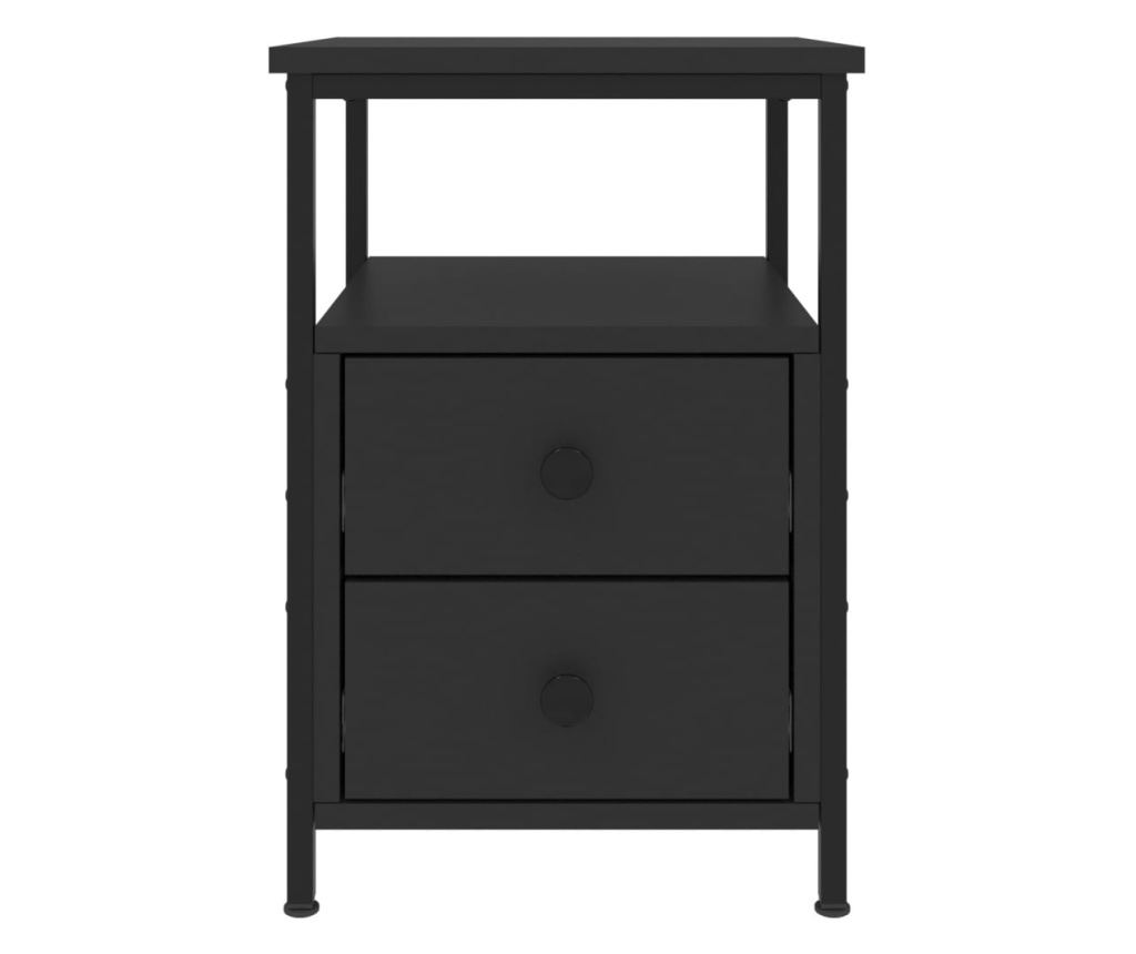 Noćni ormarići, 2 kom., crna, 34x35,5x50 cm, kompozitno drvo - 6