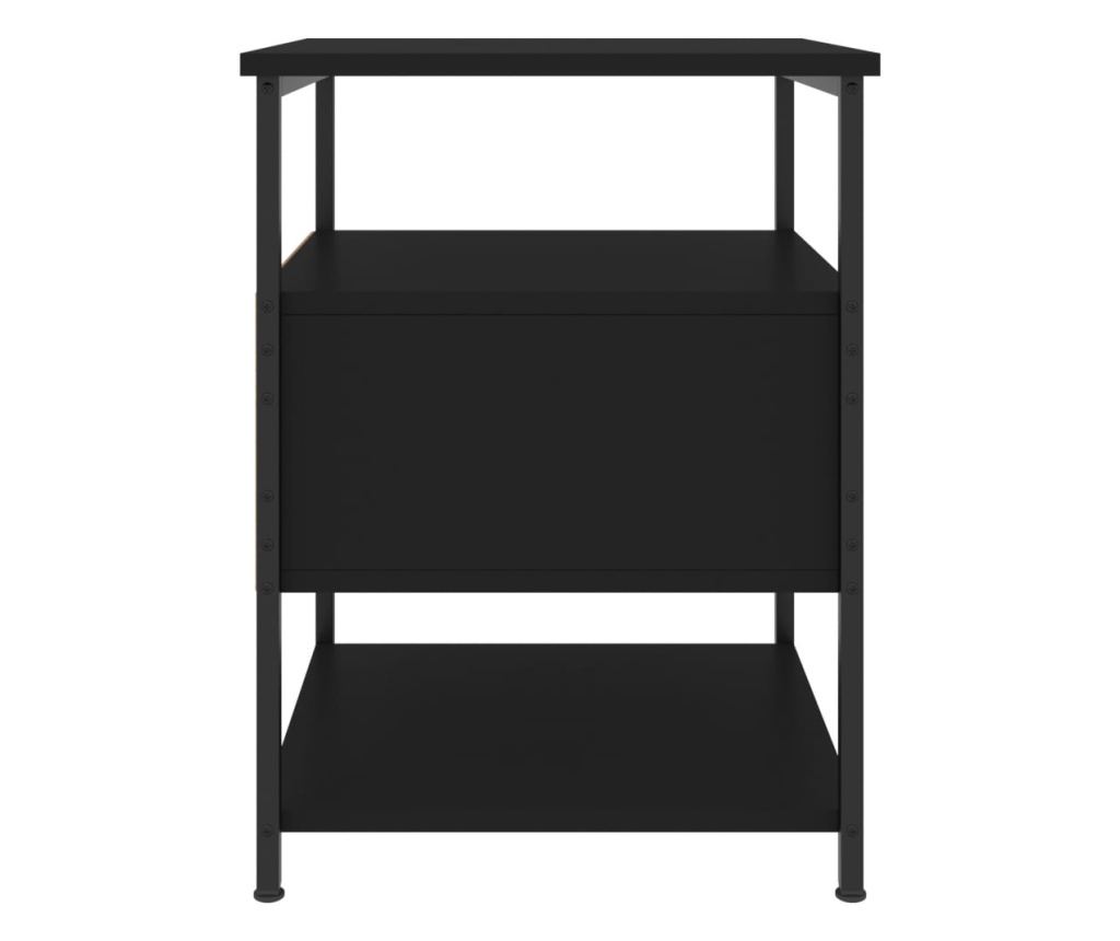 Noćni ormarići, 2 kom, crni, 40x42x56 cm, konstruirano drvo - 8