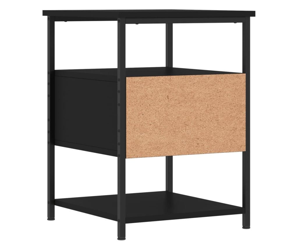 Noćni ormarići, 2 kom, crni, 40x42x56 cm, konstruirano drvo - 9