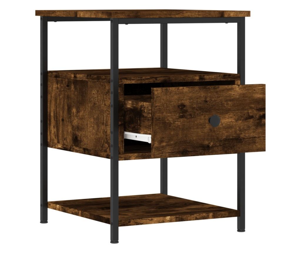 Noćni ormarići, 2 kom, dimljeni hrast, 40x42x56 cm, kompozitno drvo - 6