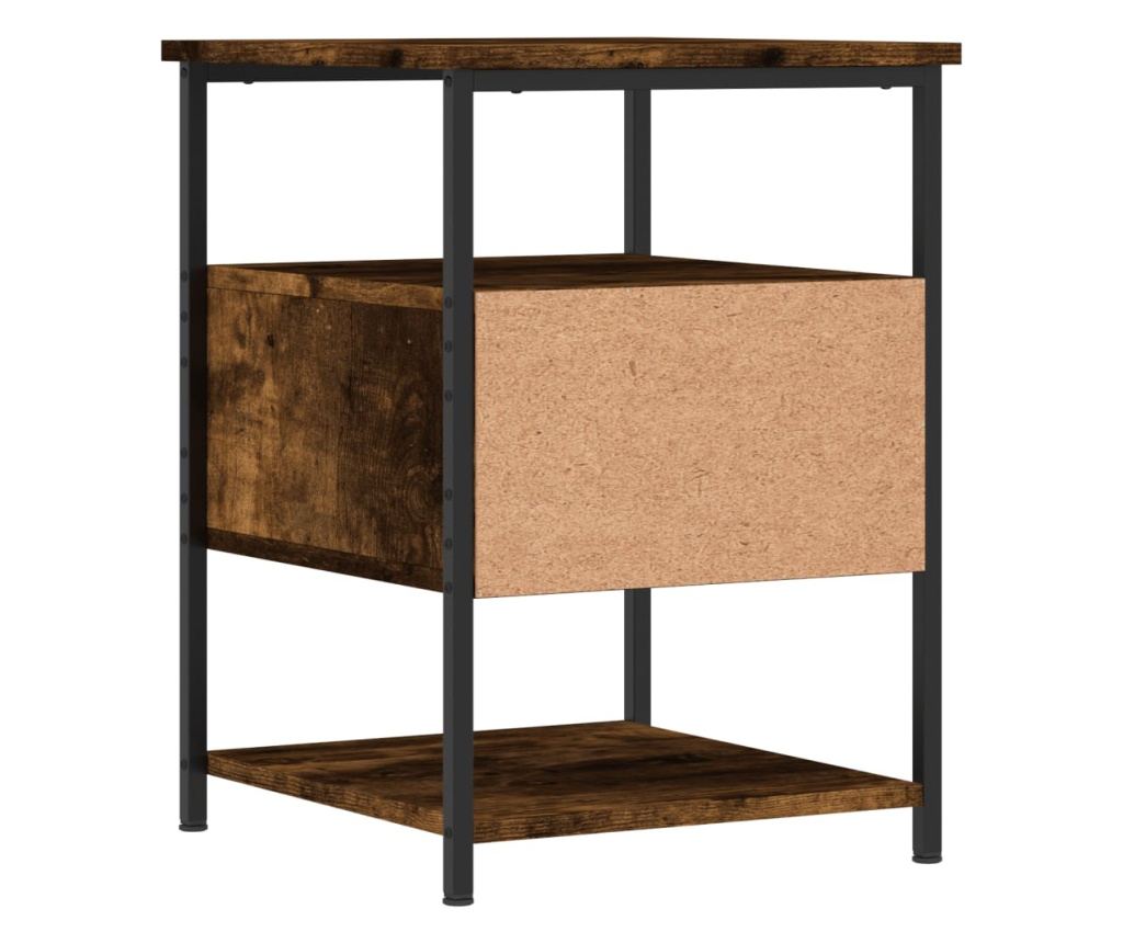 Noćni ormarići, 2 kom, dimljeni hrast, 40x42x56 cm, kompozitno drvo - 9