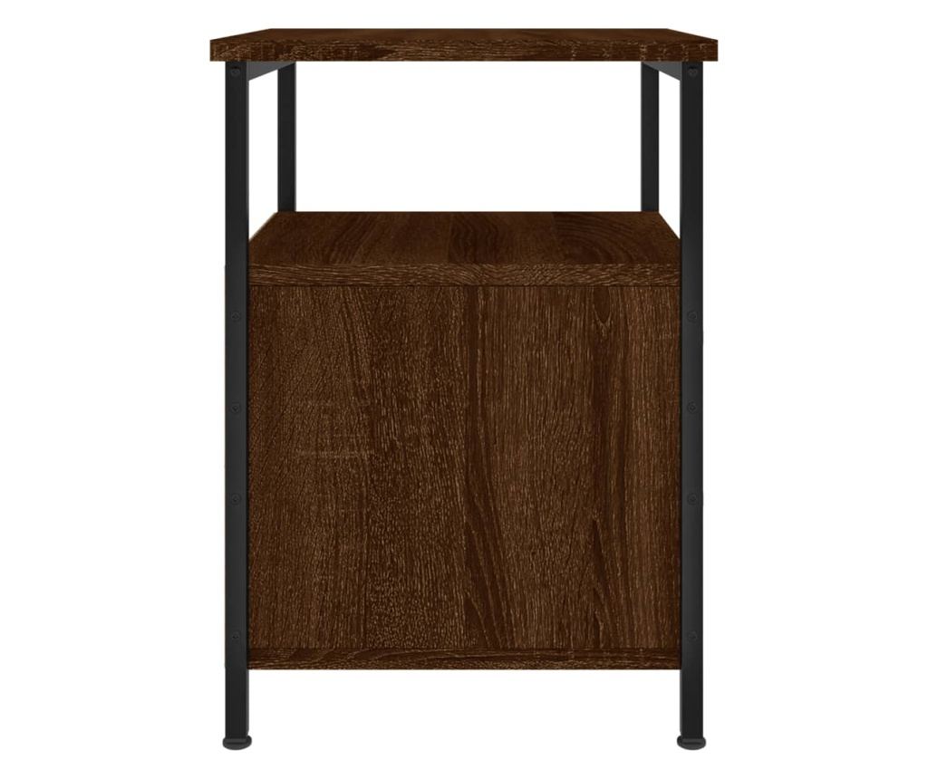 Noćni ormarići, 2 kom, smeđi hrast, 34x35,5x50 cm, konstruirano drvo - 8