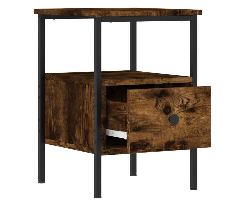 Noćni ormarići, 2 kom, dimljeni hrast, 34x36x50 cm, kompozitno drvo - 6