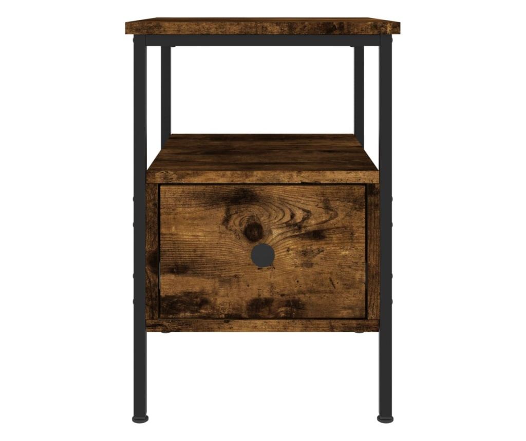 Noćni ormarići, 2 kom, dimljeni hrast, 34x36x50 cm, kompozitno drvo - 7