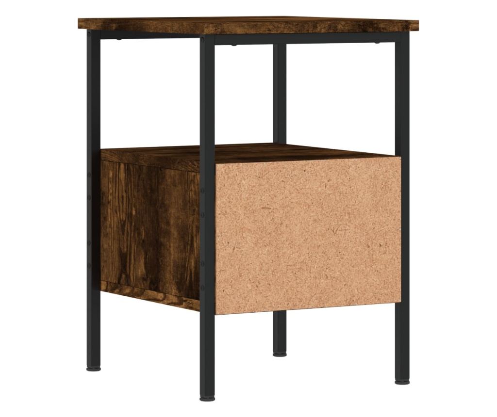 Noćni ormarići, 2 kom, dimljeni hrast, 34x36x50 cm, kompozitno drvo - 9