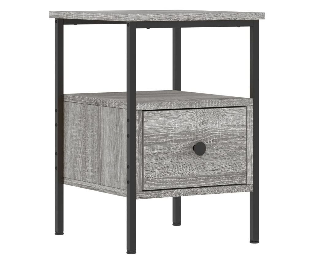 Noćni ormarići, 2 kom, sonoma siva, 34x36x50 cm, konstruirano drvo - 3