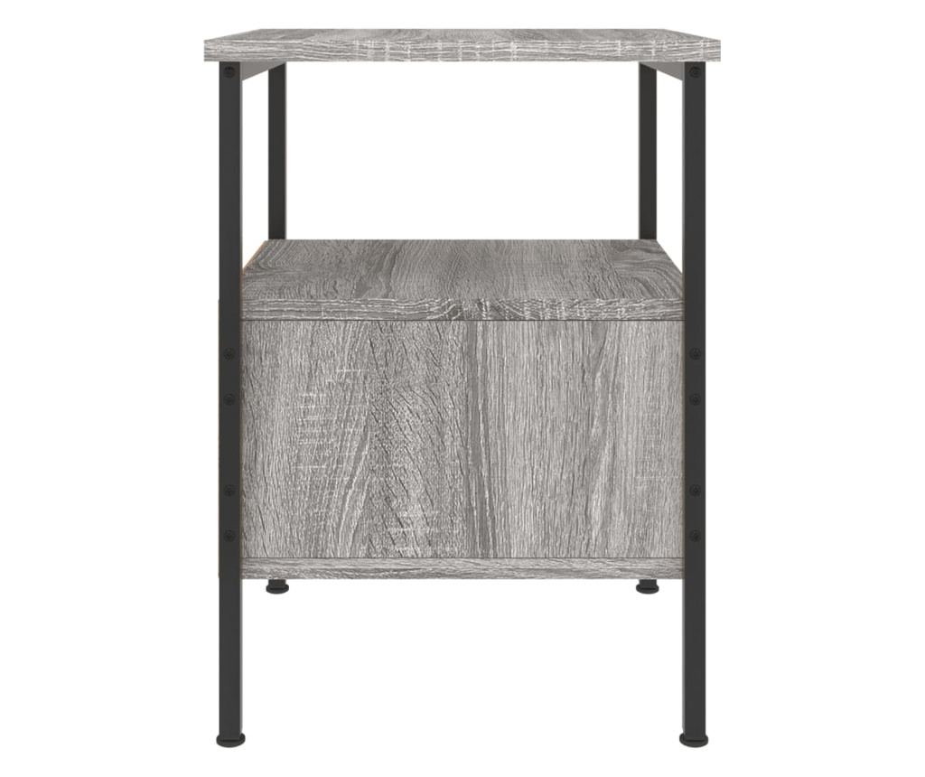 Noćni ormarići, 2 kom, sonoma siva, 34x36x50 cm, konstruirano drvo - 8