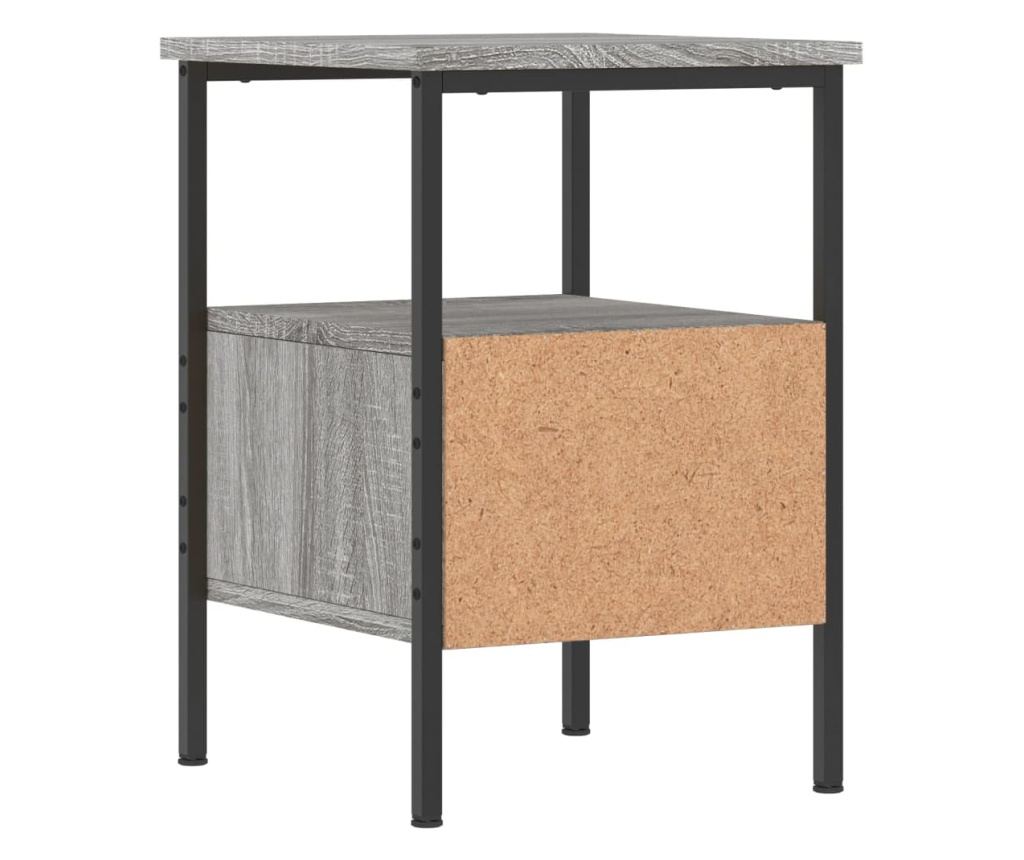 Noćni ormarići, 2 kom, sonoma siva, 34x36x50 cm, konstruirano drvo - 9