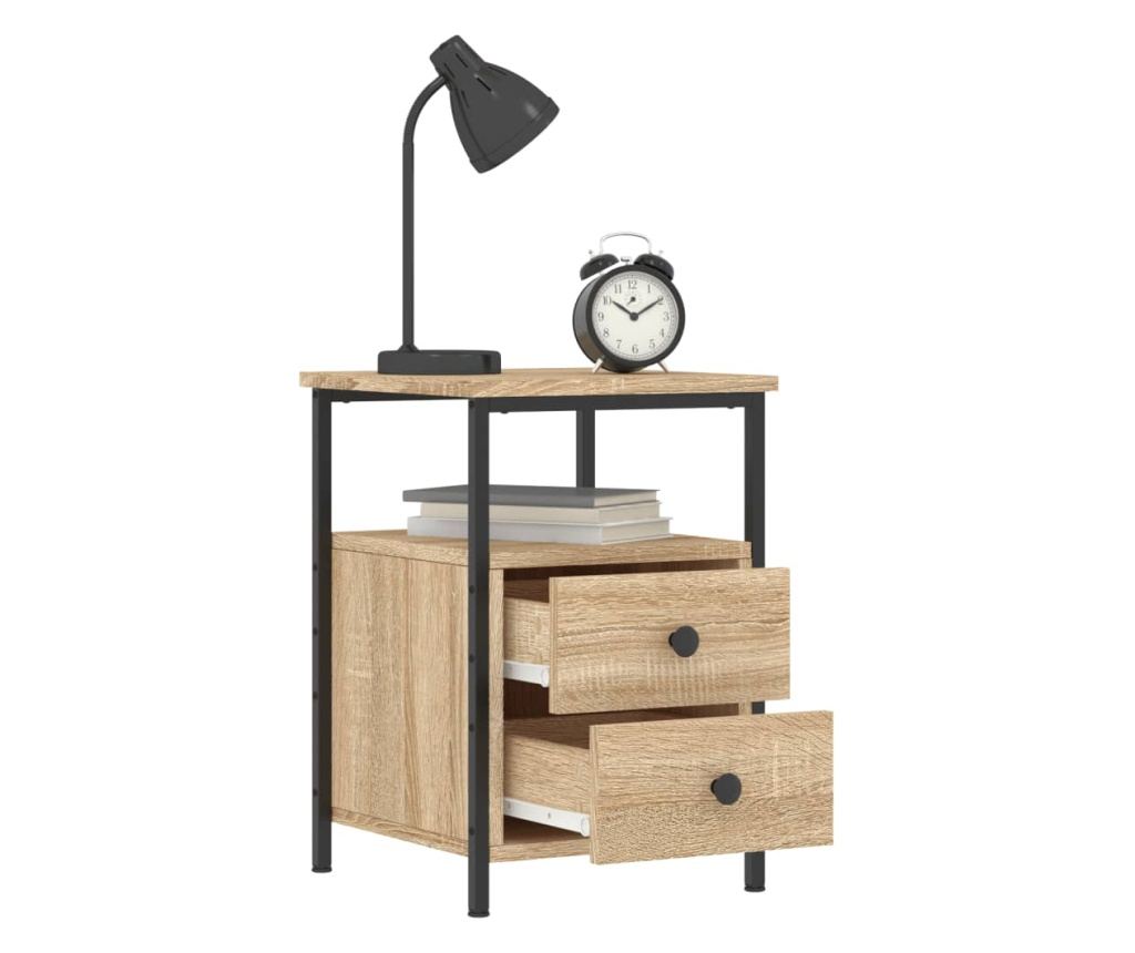 Noćni ormarići, 2 kom., sonoma hrast, 34x35,5x50 cm, kompozitno drvo - 4