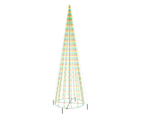 Brad de Crăciun conic, 1134 LED-uri, multicolor, 230x800 cm